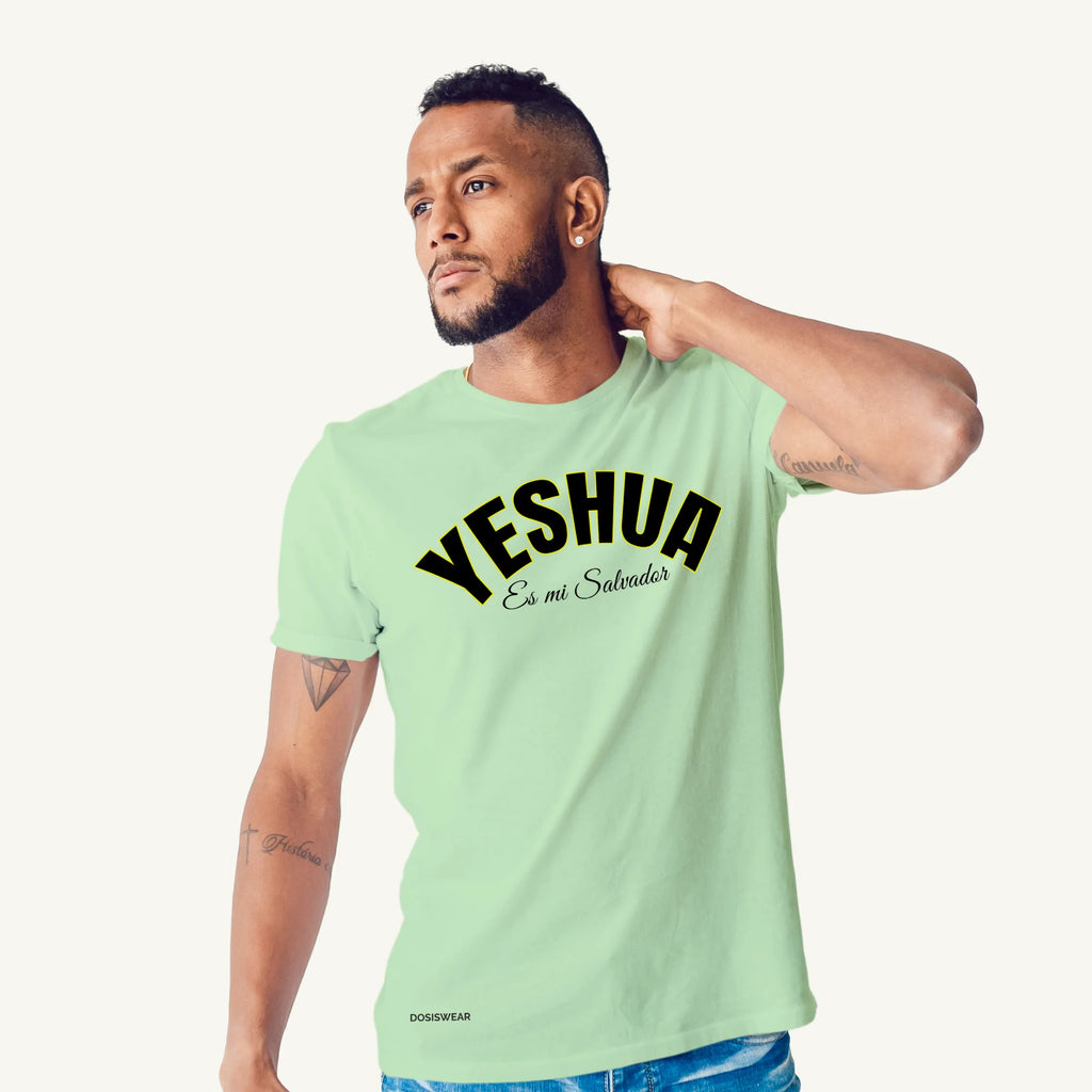 Camiseta Yeshua Es mi Salvador | Verde Pistacho