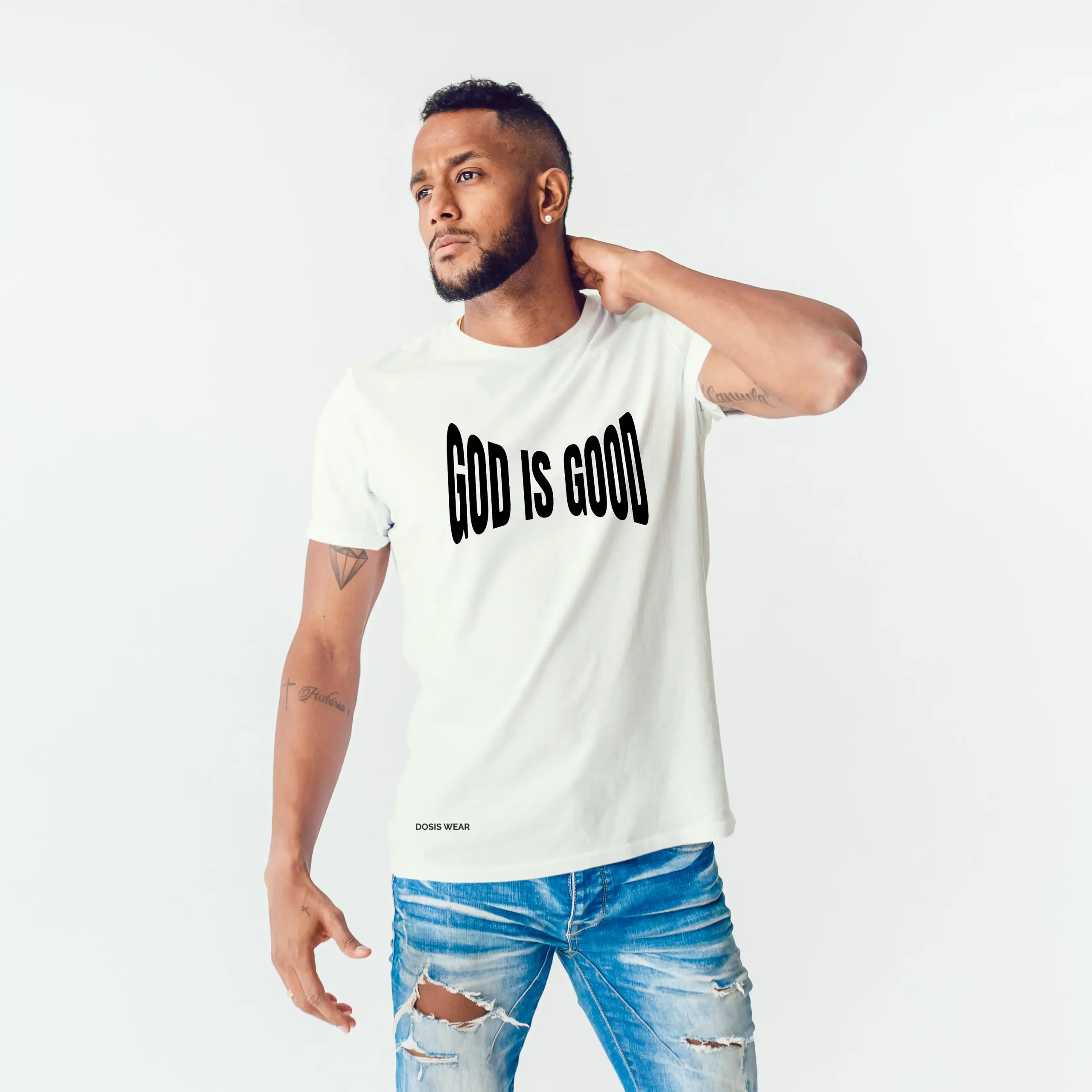 camiseta cristiana marfil god is good hombre & mujer | algodón peruano. camiseta cristiana marfil god is good hombre & mujer | algodón peruano.
